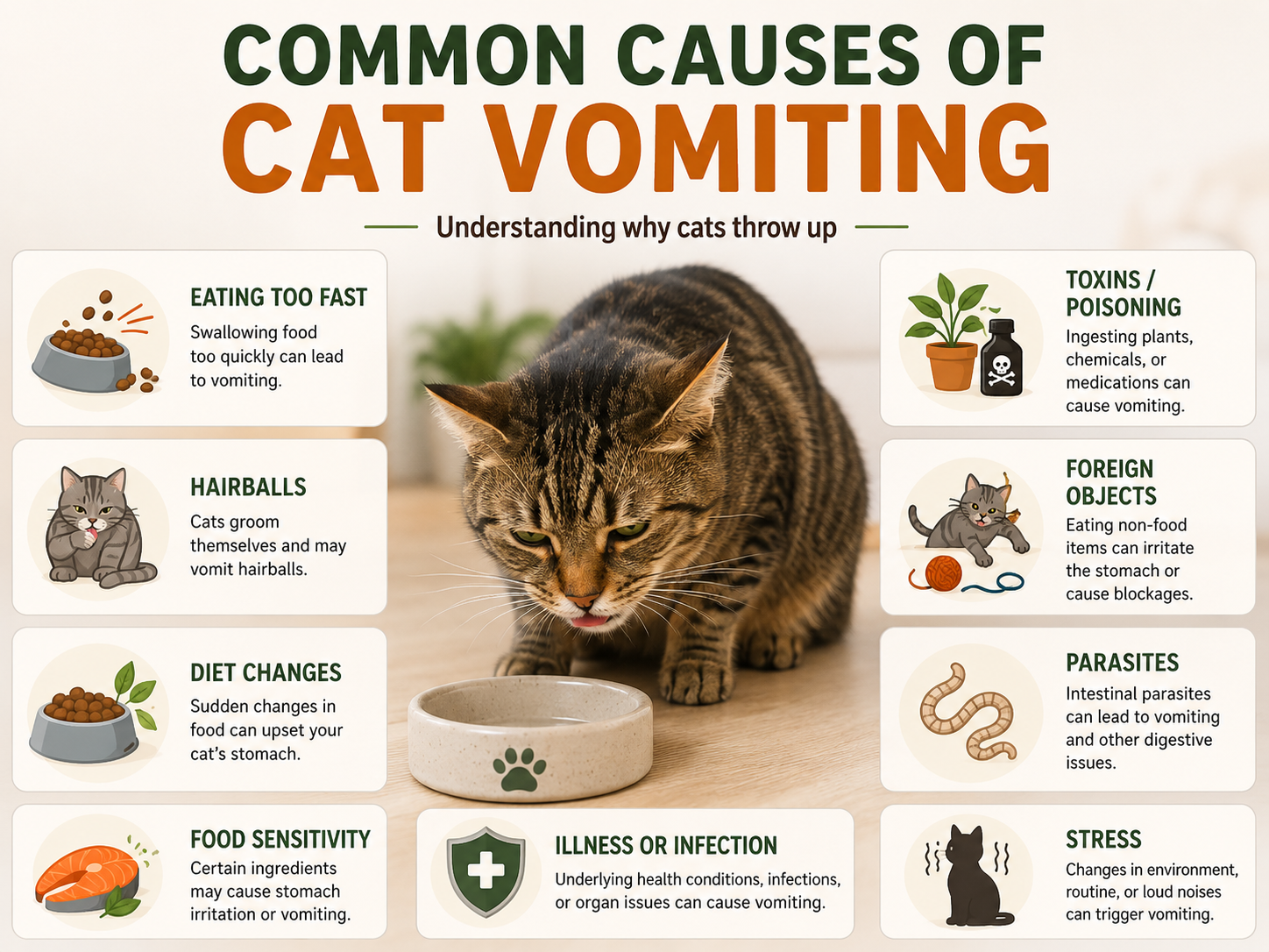 Why Is My Cat Vomiting? Common Causes, Warning Signs, and What to Do