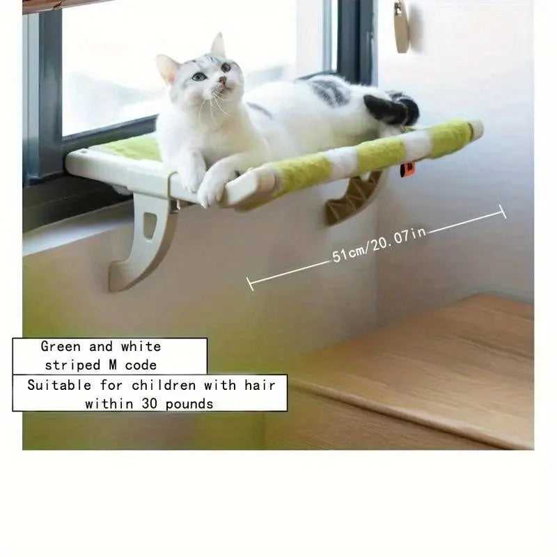 Window Bed for Cats with adjustable features for perfect fit, providing comfort and security for your cat while lounging by the window.