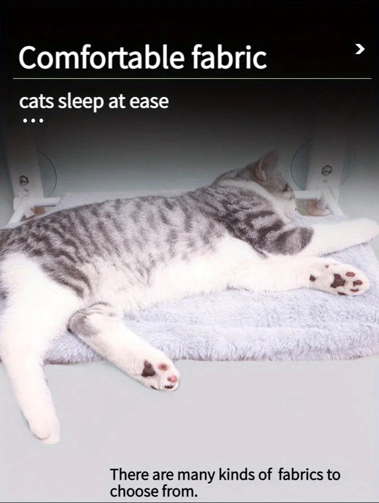 DIY Cat Window Perch features comfortable fabric options, ensuring your cat sleeps peacefully while enjoying the view.