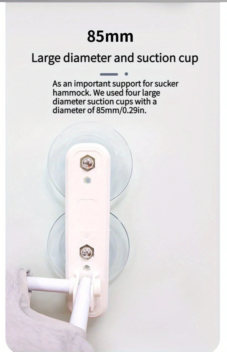 DIY Cat Window Perch secured with large 85mm suction cups, providing a sturdy platform for cats to lounge safely