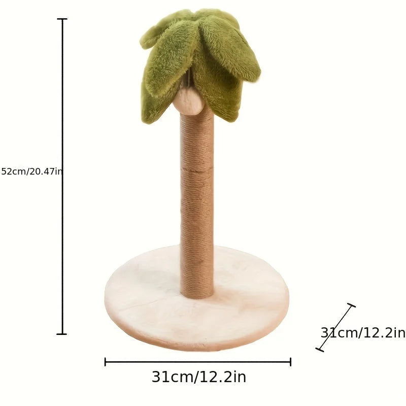Palm tree cat scratching post with 52cm height and 31cm base diameter. A durable cat scratching post amazon design.