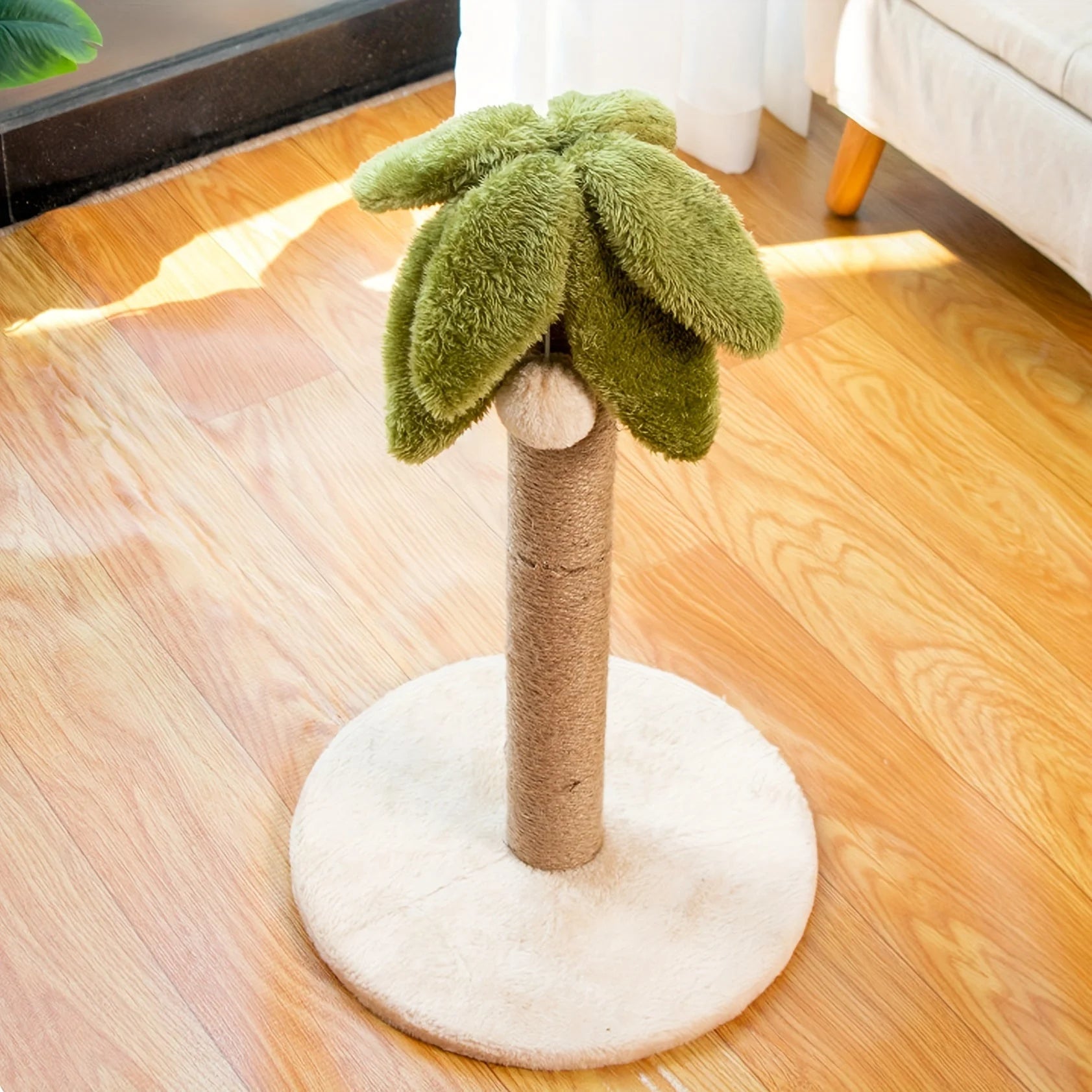 Palm tree-inspired cat scratching post, perfect for feline scratching needs. A stylish cat scratching post amazon design.