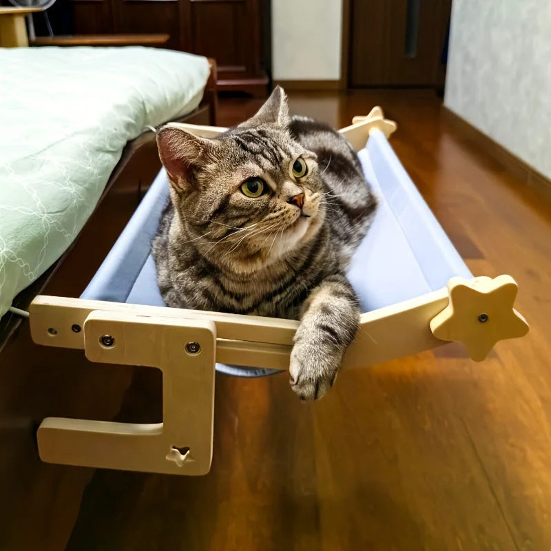 A Snuggle Cat Bed Nest in soft blue, offering a perfect resting spot for your cat to relax and feel secure under the bed.