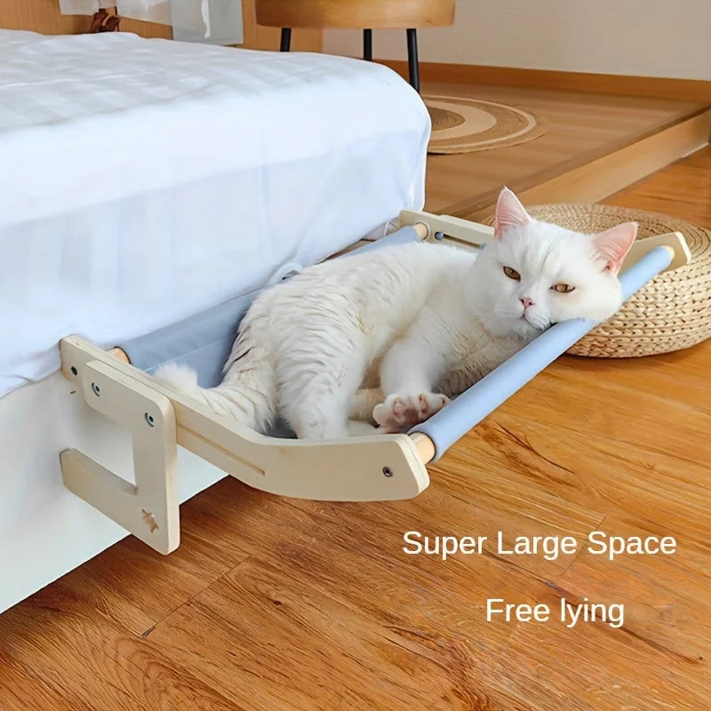 A super spacious Snuggle Cat Bed Nest providing ample room for cats to relax, designed for comfort under the bed with extra room for movement.