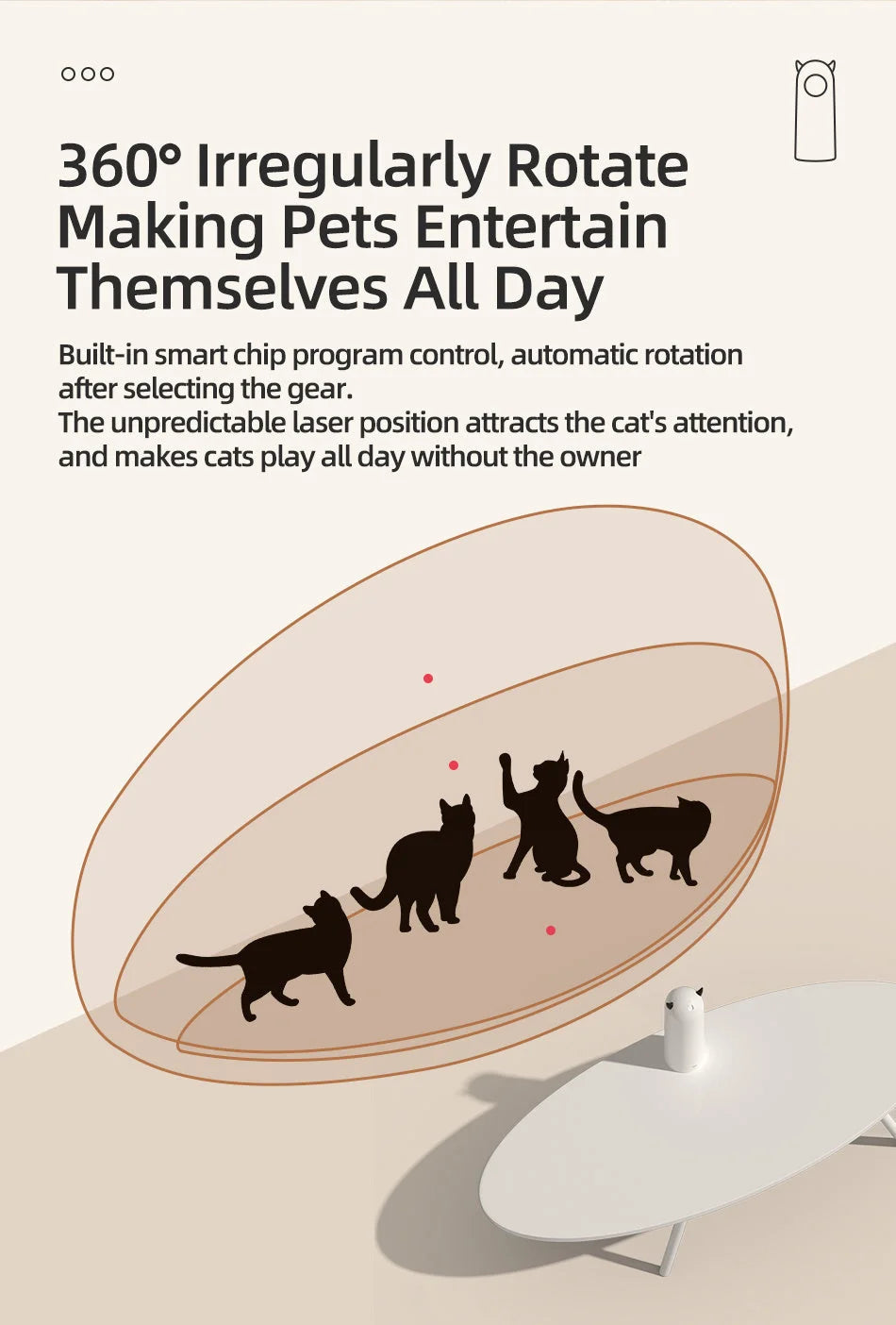 automatic laser light cat toy