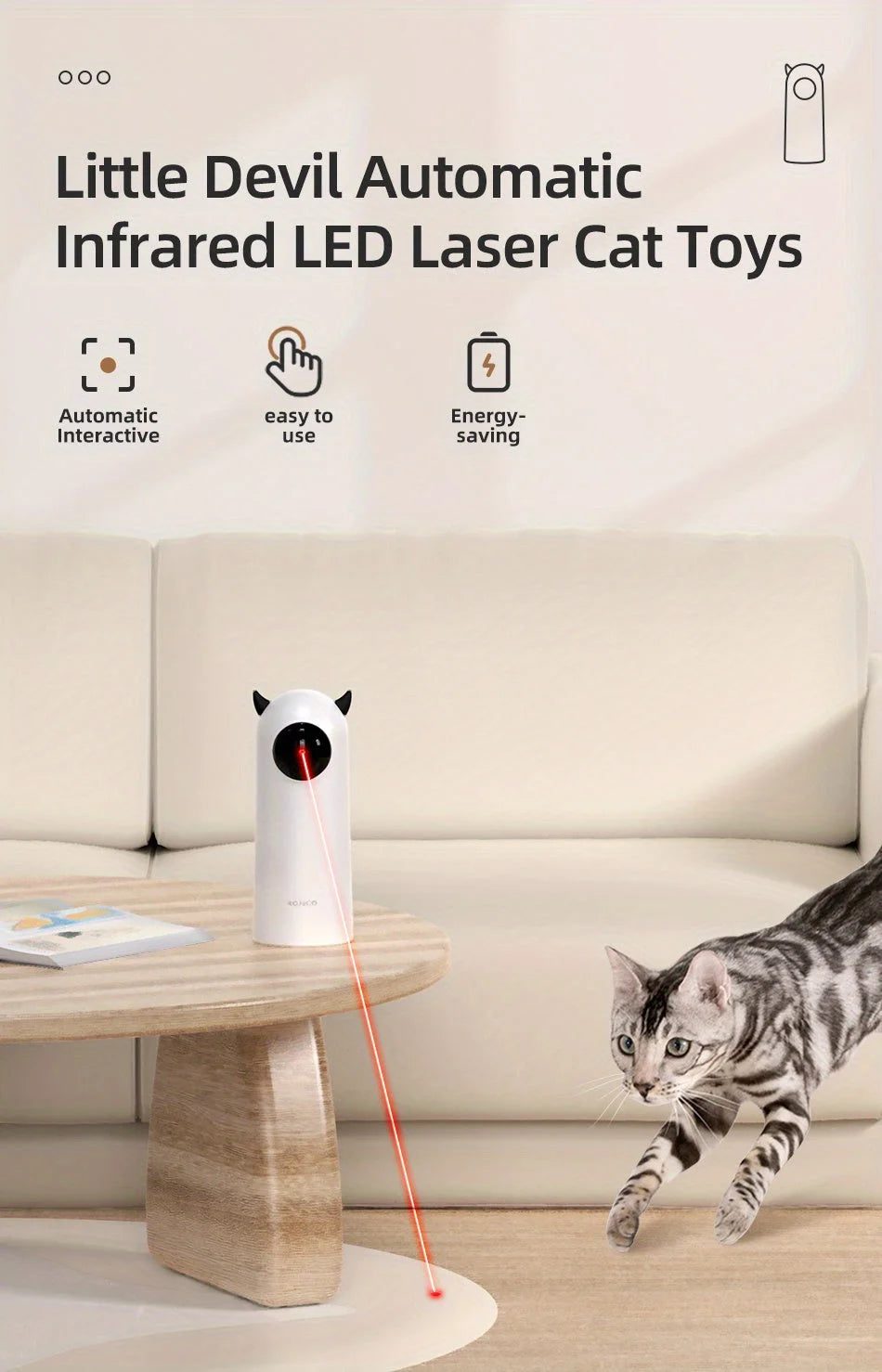 automatic laser light cat toy