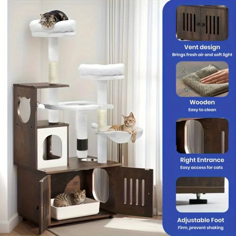 Cat Tree With Litter Box