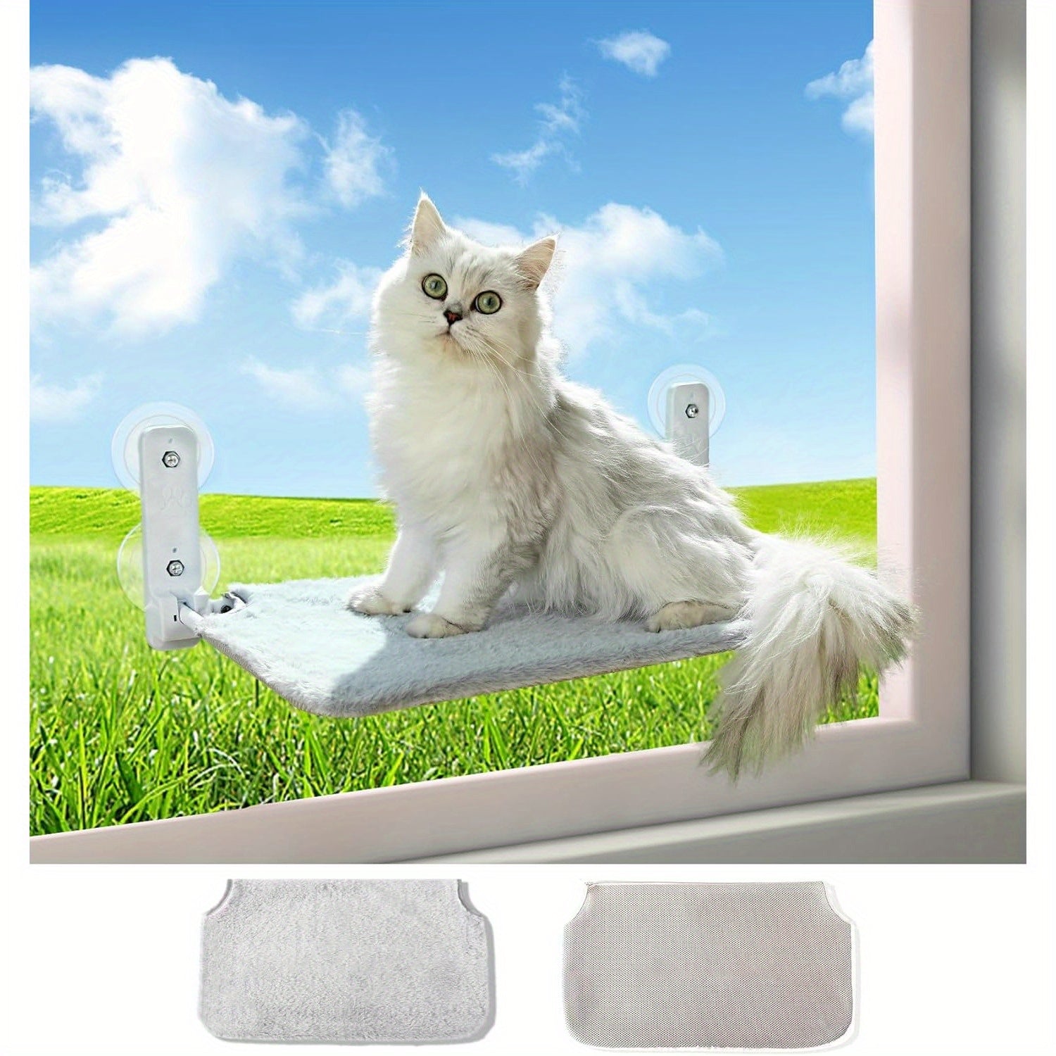 Cat Hammocks for the Window - Foldable & Reversible Cat Bed