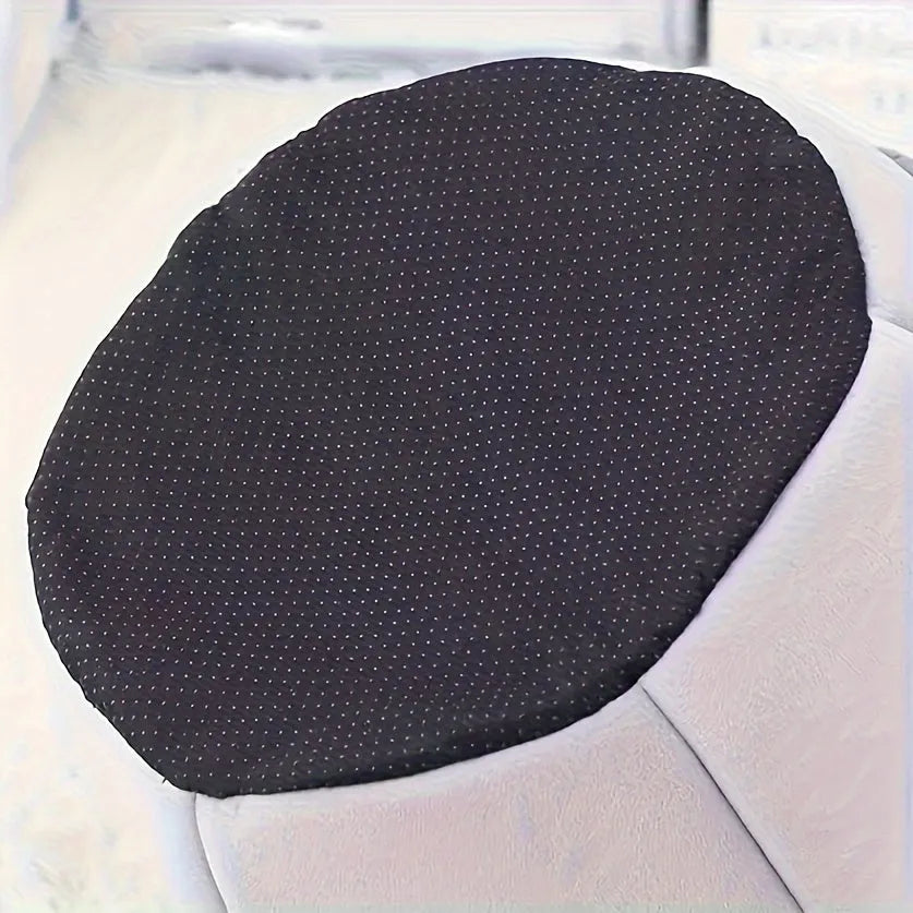 Bottom view of an indoor heated cat bed showing the anti-slip base for stability and safety.