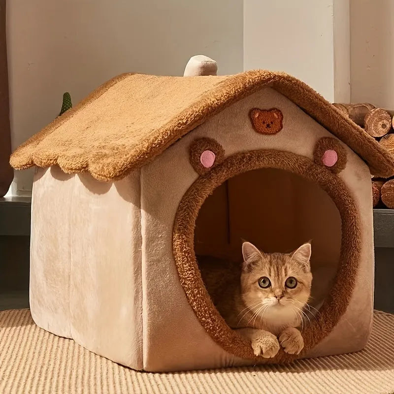 Best Cat Bed house design with a front view and adorable cat inside