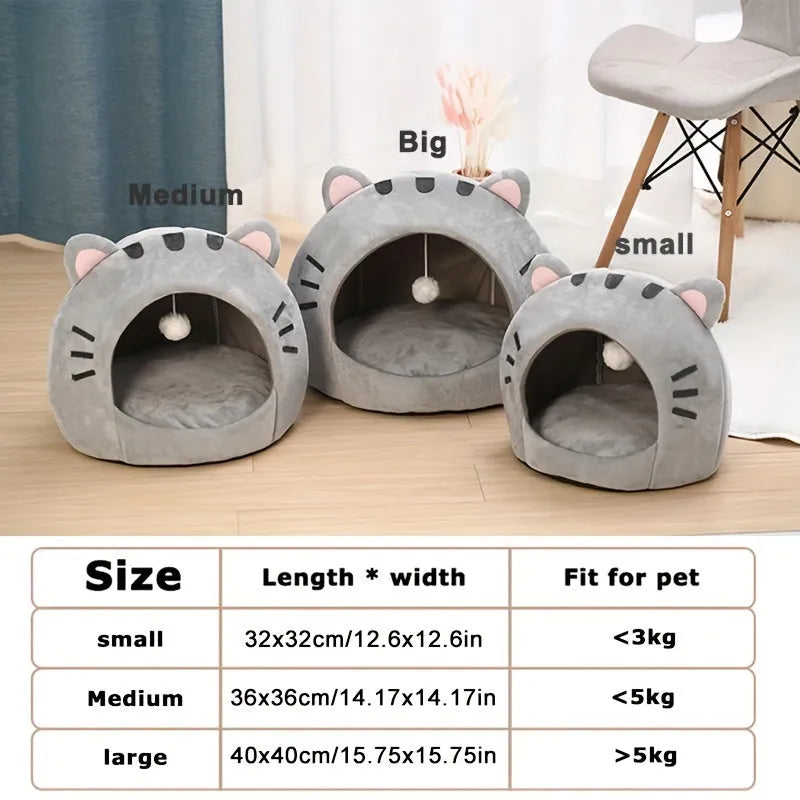 Three sizes of the cat bed warmer for pets of different weights, featuring small, medium, and large options.