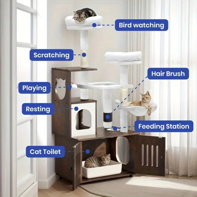 Cat Tree With Litter Box