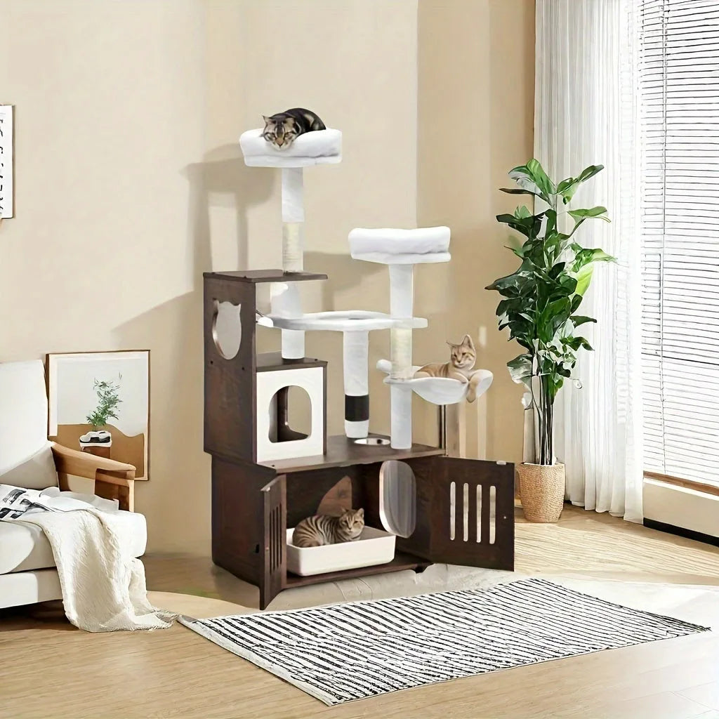 Cat Tree With Litter Box