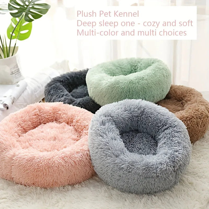 A collection of multi-colored fluffy cat beds designed for deep sleep and ultimate coziness. Cute Cat Beds available in various colors.