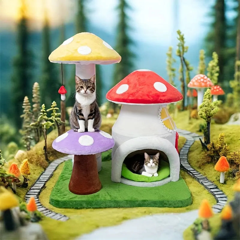 Mushroom Cat Tree