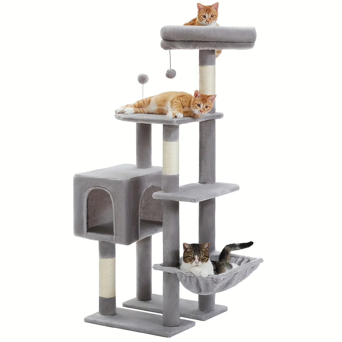 Multi-level best cat condo featuring multiple perches, a cozy hammock, and a spacious condo for cats