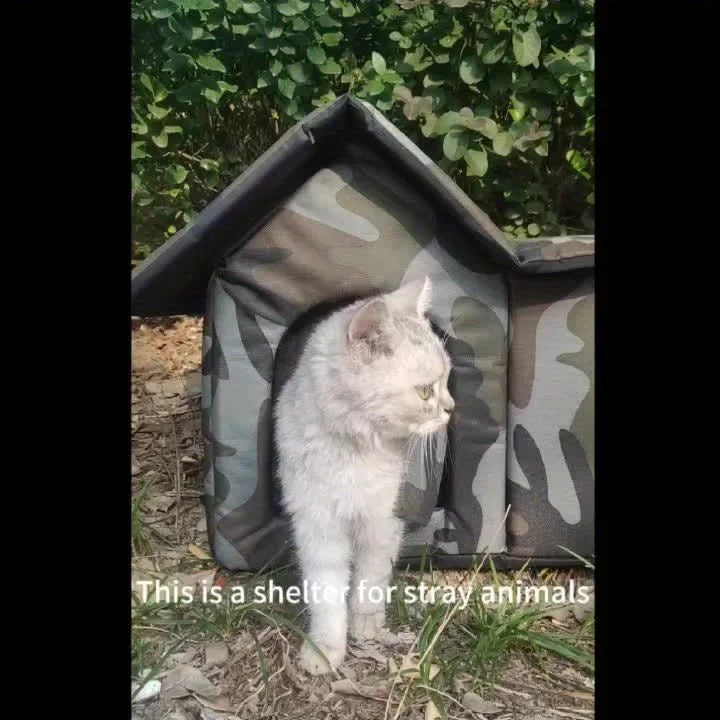 Shelter for stray animals, ideal outdoor cat house for winter weather