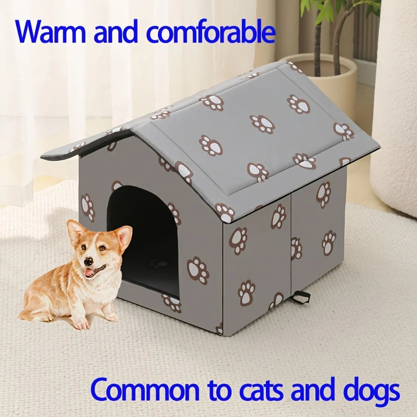 Warm and comfortable outdoor cat house weatherproof, suitable for cats and small dogs