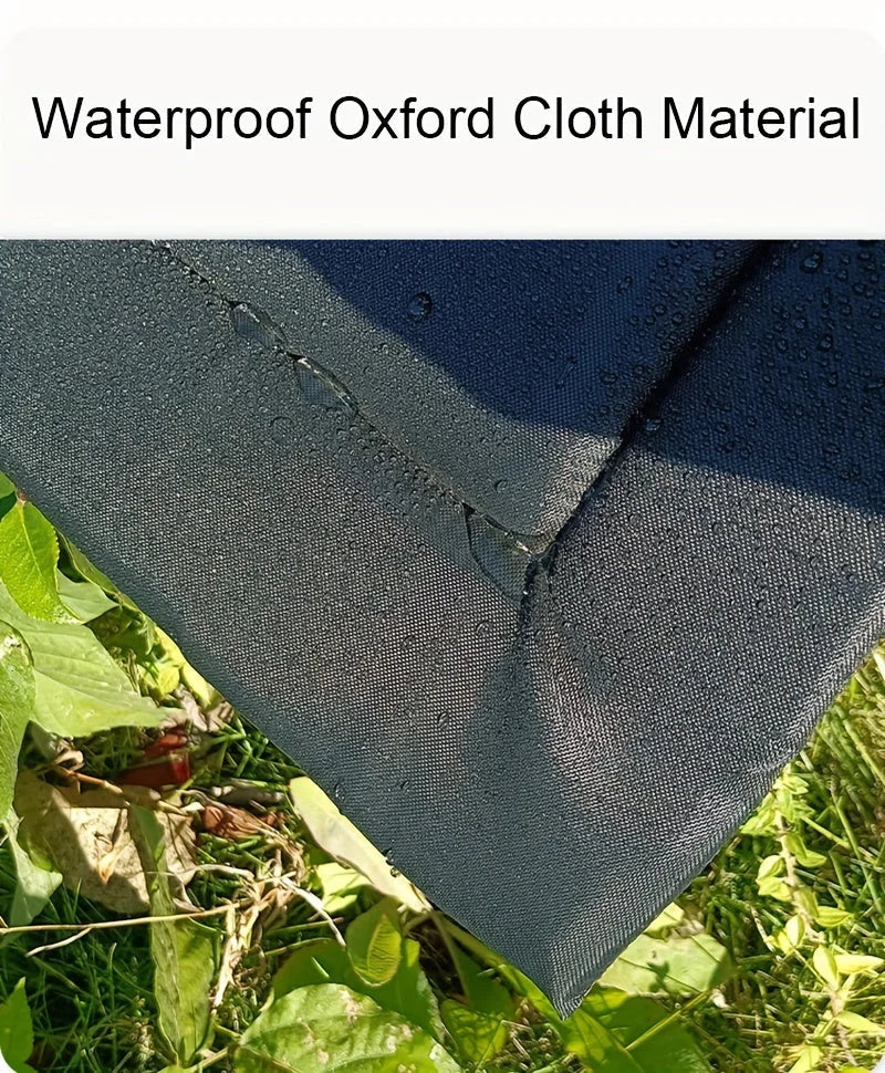 Close-up of waterproof oxford material used in an outdoor shelter for stray cats