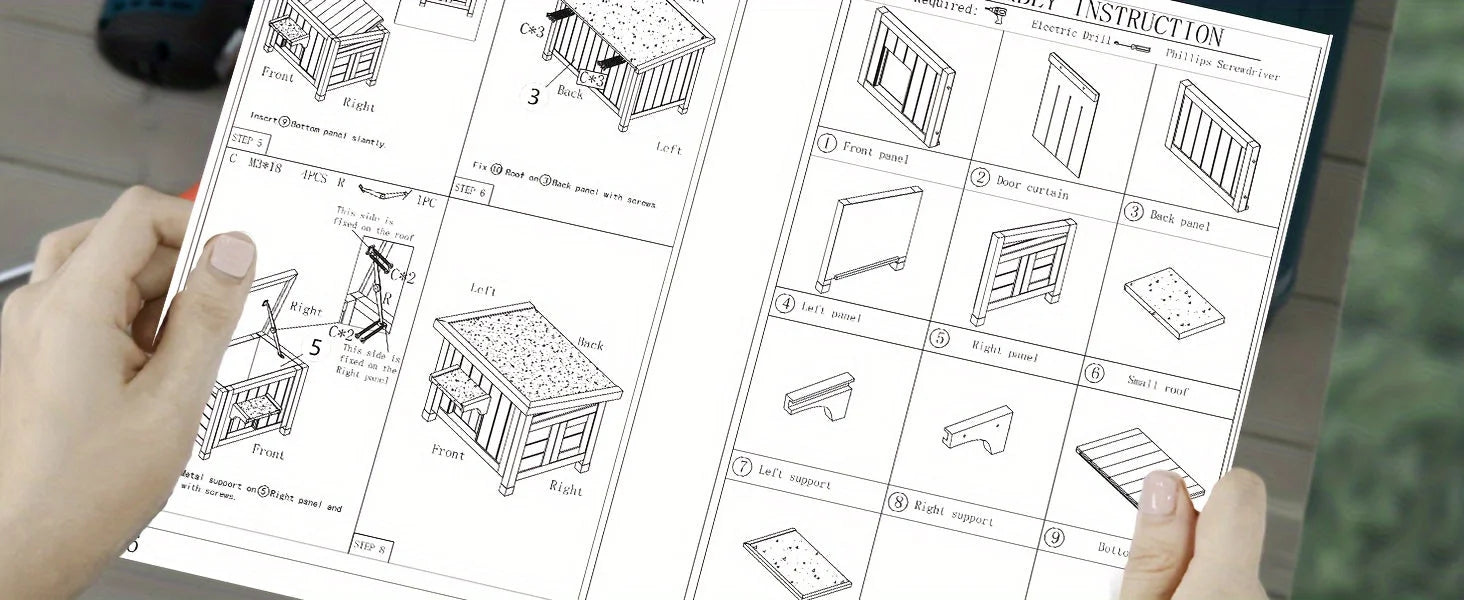  Assembly instructions for weatherproof outdoor cat houses designed for winter use